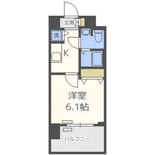 クリスタルグランツ東天満【5階】の間取り