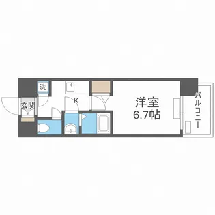 レジュールアッシュザ・パークフロント【2階】の間取り