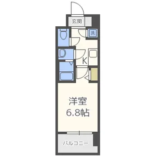 レジュールアッシュザ・パークフロント【2階】の間取り