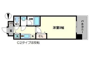 アドバンス大阪城ラディア【9階】の間取り