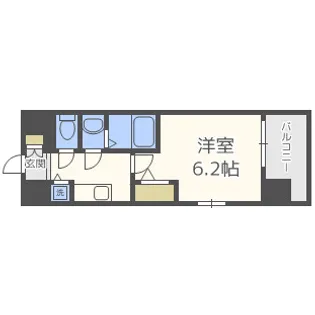 エスリード中之島SOUTH【4階】の間取り