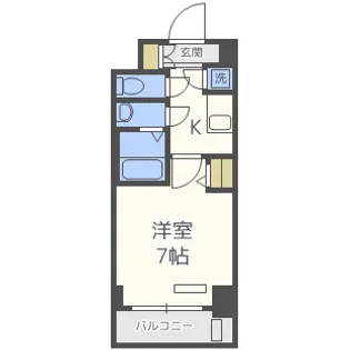 レジュールアッシュ難波MINAMIⅡ【5階】の間取り