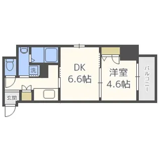 エスリード靱公園【10階】の間取り