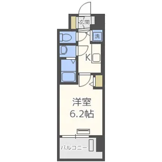 レオンコンフォート難波西Ⅱ【7階】の間取り