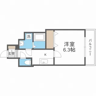アドバンス上町台プレジール【4階】の間取り