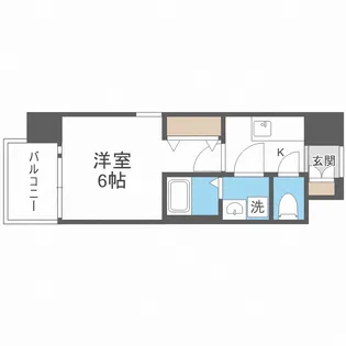 レジュールアッシュ福島レジデンス【6階】の間取り