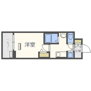 アスヴェル新北野モスト【6階】の間取り