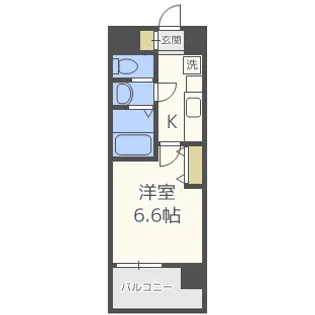 サムティ大阪CITY WEST【13階】の間取り