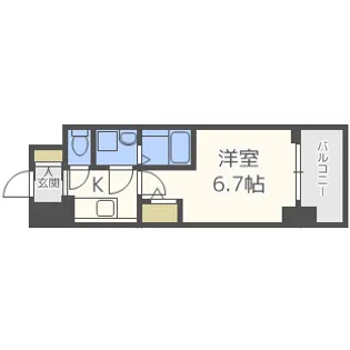 エスリード阿波座レジデンス【8階】の間取り