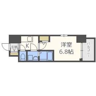 エスリード阿波座レジデンス【7階】の間取り