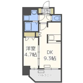 プレサンス野田阪神駅前ザ・プレミアム【6階】の間取り