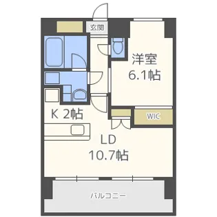 スプランディッド難波Ⅱ【14階】の間取り