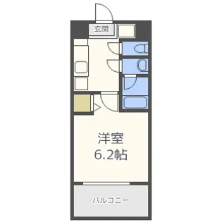 スプランディッド難波Ⅱ【6階】の間取り