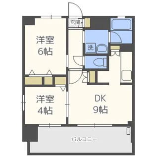 エステムプラザ京橋Ⅲリベルタ【3階】の間取り