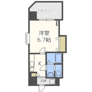 Luxeドーム前Ⅰ【7階】の間取り