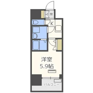 レオンコンフォート難波ブラン【11階】の間取り