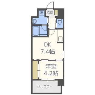 ライブガーデン新大阪【7階】の間取り