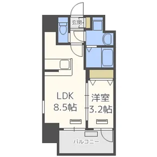 レオンコンフォート難波ブラン【2階】の間取り