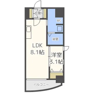ラシーヌ日本橋【3階】の間取り