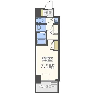 プレサンス梅田東ベータ【7階】の間取り