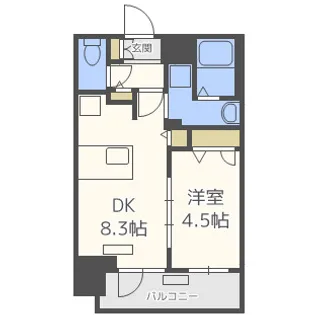 プレサンス松屋町駅前【13階】の間取り