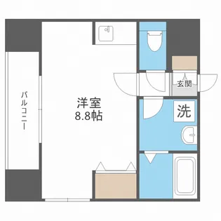アドバンス難波南シャルム【6階】の間取り