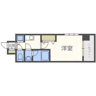 アドバンス難波西アクア【3階】の間取り