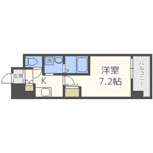 エスリード難波SOUTH【3階】の間取り