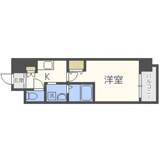 エスリード難波SOUTH【13階】の間取り