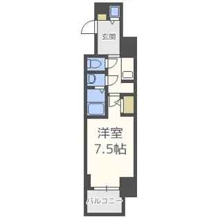 S-RESIDENCE難波Briller【11階】の間取り