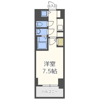 S-RESIDENCE難波Briller【5階】の間取り