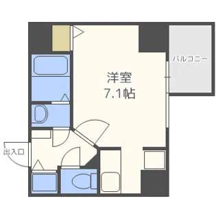 S-RESIDENCE難波Briller【8階】の間取り