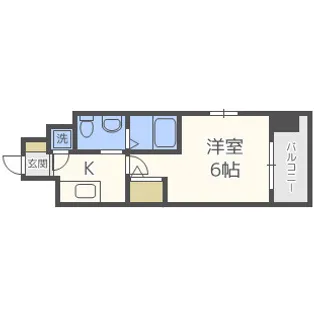 エスリード新梅田ノースポイント【5階】の間取り