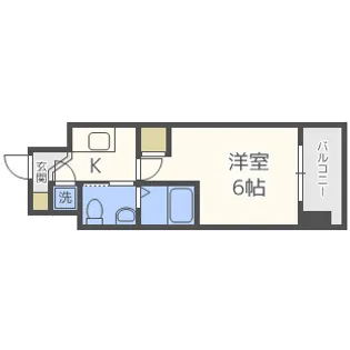 エスリード新梅田ノースポイント【6階】の間取り