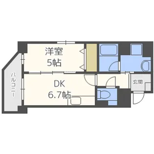ティーズガーデン【6階】の間取り