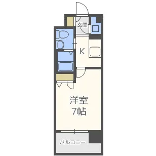エスリード弁天町パークプレイス【4階】の間取り