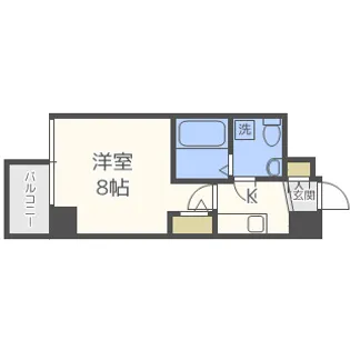 ザ・パーククロス阿波座【7階】の間取り