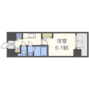 エスリード松屋町SOUTH【6階】の間取り