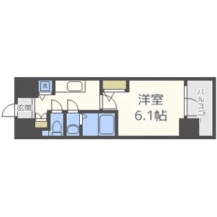 エスリード松屋町SOUTH【10階】の間取り