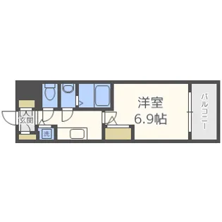 エスリード松屋町SOUTH【5階】の間取り