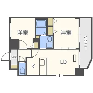 プレサンス難波ヴィータ【13階】の間取り