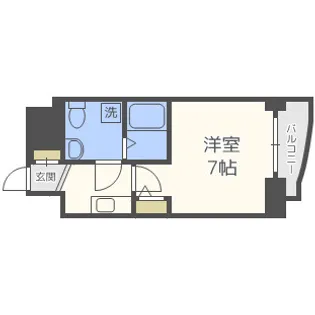 アドバンス心斎橋ラシュレ【7階】の間取り