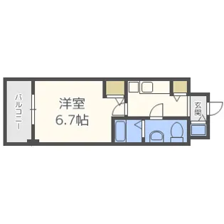 S-RESIDENCE北浜【13階】の間取り