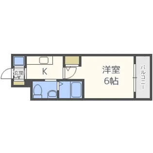 エスリード福島WEST【14階】の間取り