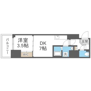 エスリードレジデンス大阪福島サウスフラッツ【6階】の間取り