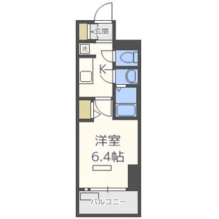 プレサンス難波クチュール 【10階】の間取り