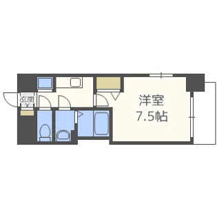 レシオス天王寺【4階】の間取り