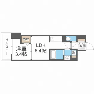 アーバネックス京町堀【11階】の間取り