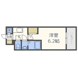 エスリード新梅田ノースポイント【6階】の間取り