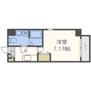 ウインズコート西梅田Ⅱ【4階】の間取り